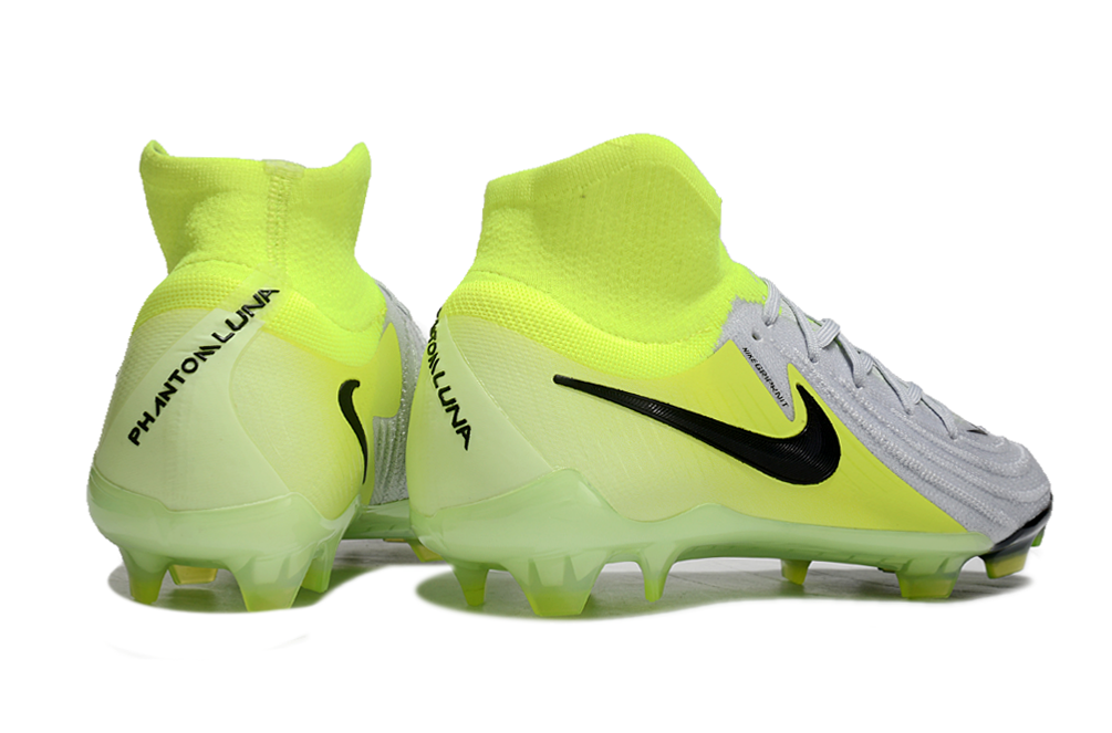 Phantom Luna Elite NU Super A Men's Full Knit Waterproof FG Soccer Shoes - White/Neon Yellow/Black