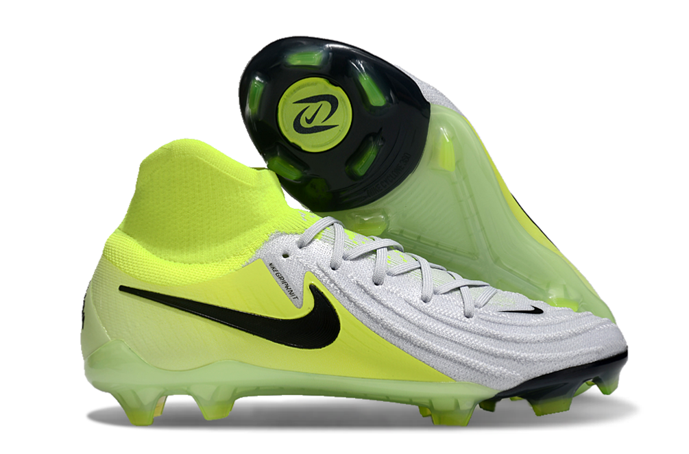 Phantom Luna Elite NU Super A Men's Full Knit Waterproof FG Soccer Shoes - White/Neon Yellow/Black