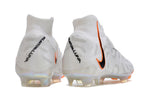 Phantom Luna Elite NU Super A Men's Full Knit Waterproof FG Soccer Shoes - White/Orange/Black