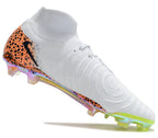 Phantom Luna Elite NU Super A Men's Full Knit Waterproof FG Soccer Shoes - White/Orange/Black/Green