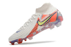 Phantom Luna Elite NU Super A Men's Full Knit Waterproof FG Soccer Shoes - White/Orange/Light Zitron