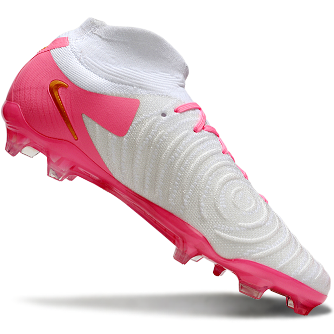 Phantom Luna Elite NU Super A Men's Full Knit Waterproof FG Soccer Shoes - White/Pink/Gold