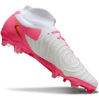 Phantom Luna Elite NU Super A Men's Full Knit Waterproof FG Soccer Shoes - White/Pink/Gold