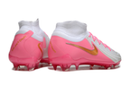 Phantom Luna Elite NU Super A Men's Full Knit Waterproof FG Soccer Shoes - White/Pink/Gold