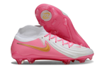 Phantom Luna Elite NU Super A Men's Full Knit Waterproof FG Soccer Shoes - White/Pink/Gold