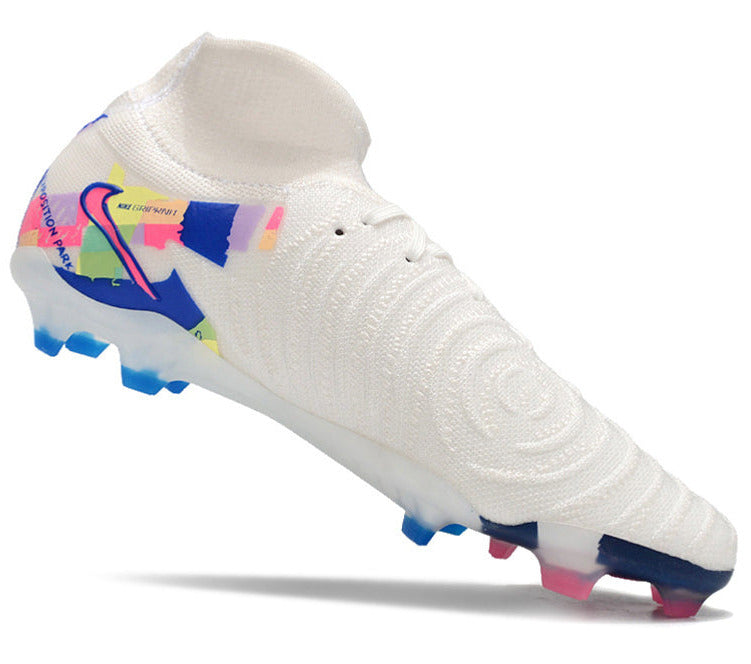 Phantom Luna Elite NU Super A Men's Full Knit Waterproof FG Soccer Shoes - White/Red/Yellow/Blue