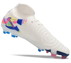 Phantom Luna Elite NU Super A Men's Full Knit Waterproof FG Soccer Shoes - White/Red/Yellow/Blue