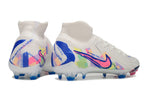 Phantom Luna Elite NU Super A Men's Full Knit Waterproof FG Soccer Shoes - White/Red/Yellow/Blue