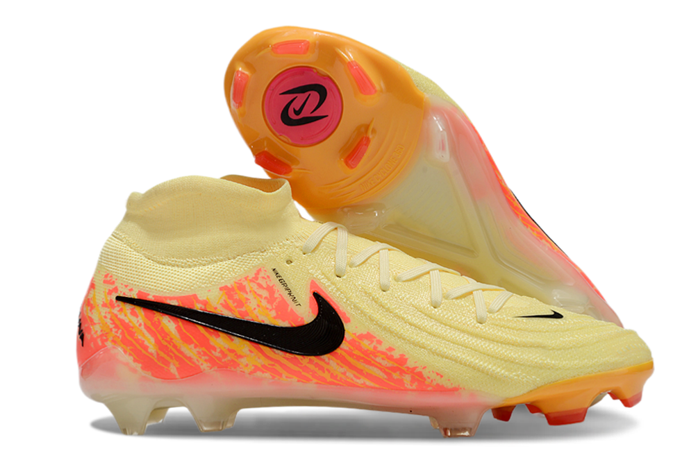 Phantom Luna Elite NU Super A Men's Full Knit Waterproof FG Soccer Shoes - Yellow/Orange