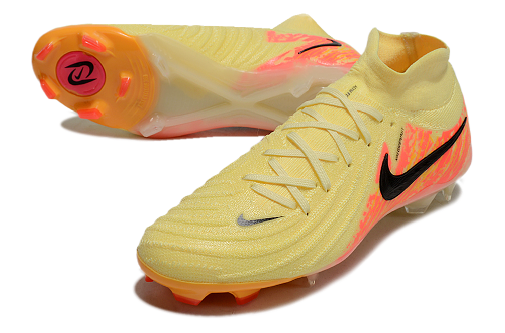 Phantom Luna Elite NU Super A Men's Full Knit Waterproof FG Soccer Shoes - Yellow/Orange