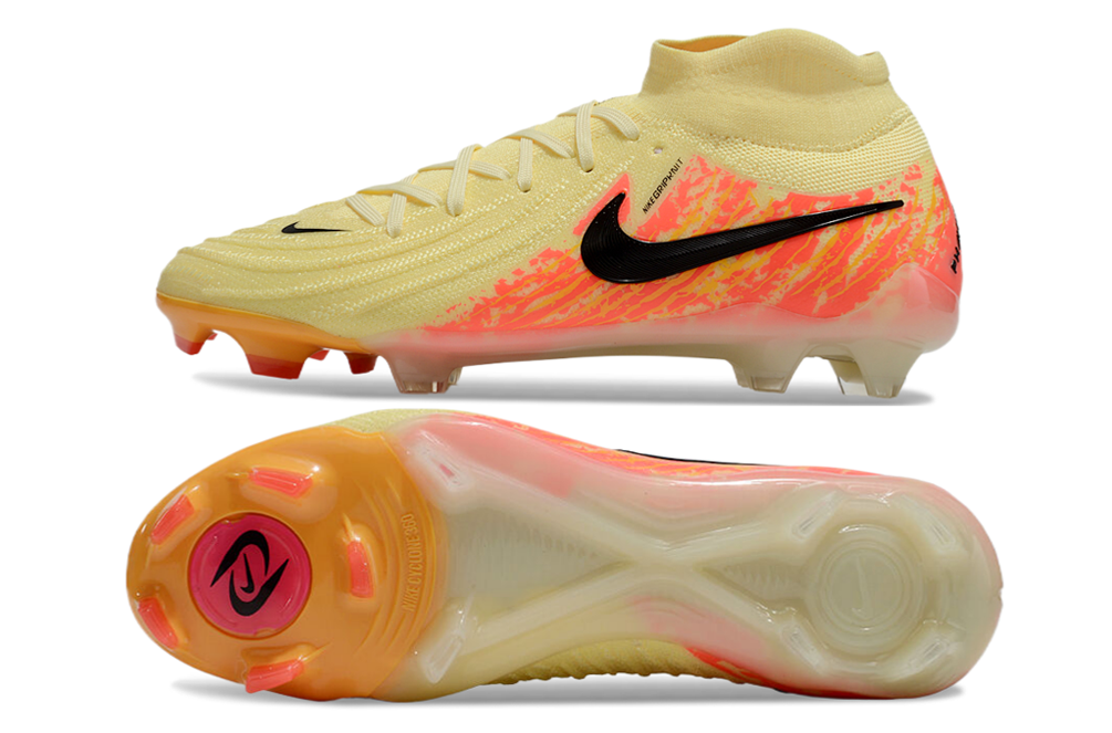 Phantom Luna Elite NU Super A Men's Full Knit Waterproof FG Soccer Shoes - Yellow/Orange