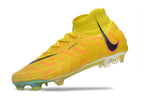 Phantom Luna Elite NU Super A Men's Full Knit Waterproof FG Soccer Shoes - Yellow/Orange//Black/White