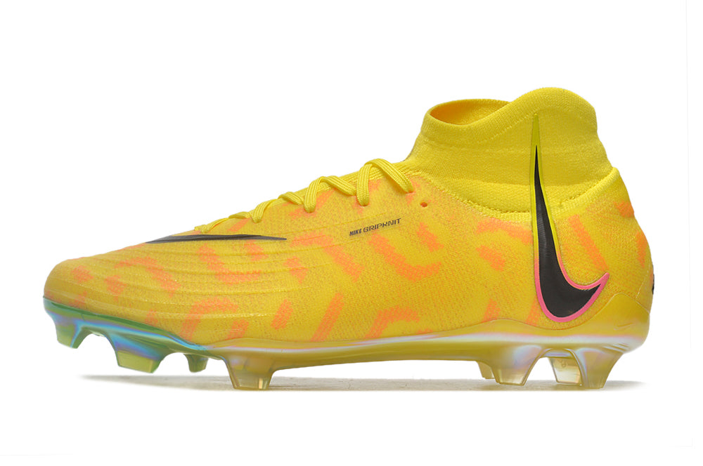 Phantom Luna Elite NU Super A Men's Full Knit Waterproof FG Soccer Shoes - Yellow/Orange//Black/White