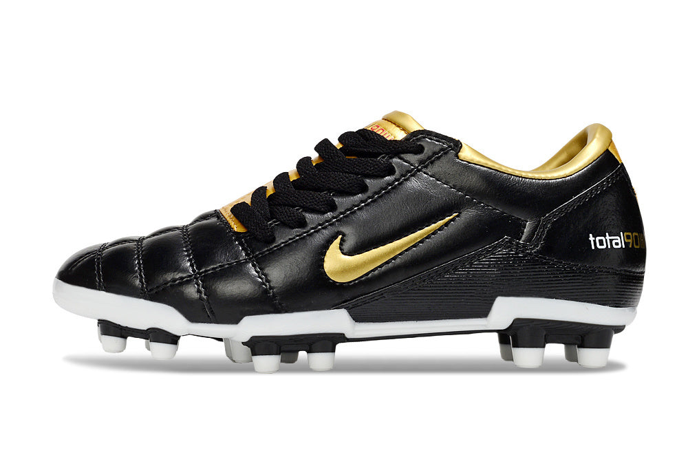 T90 Series Firm Ground FG Soccer Boots - Black/Gold/White