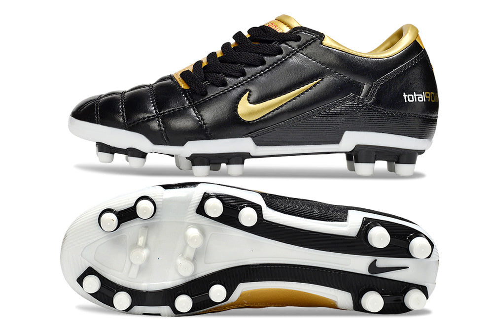 T90 Series Firm Ground FG Soccer Boots - Black/Gold/White