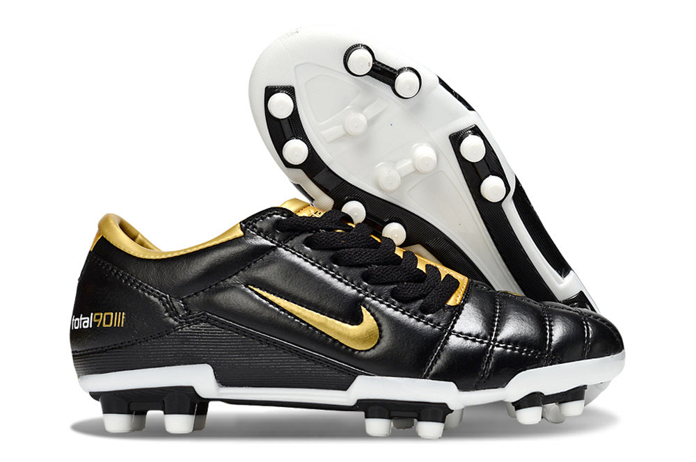 T90 Series Firm Ground FG Soccer Boots - Black/Gold/White