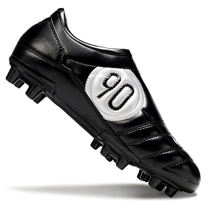 T90 Series Firm Ground FG Soccer Boots - Black/Metallic Silver
