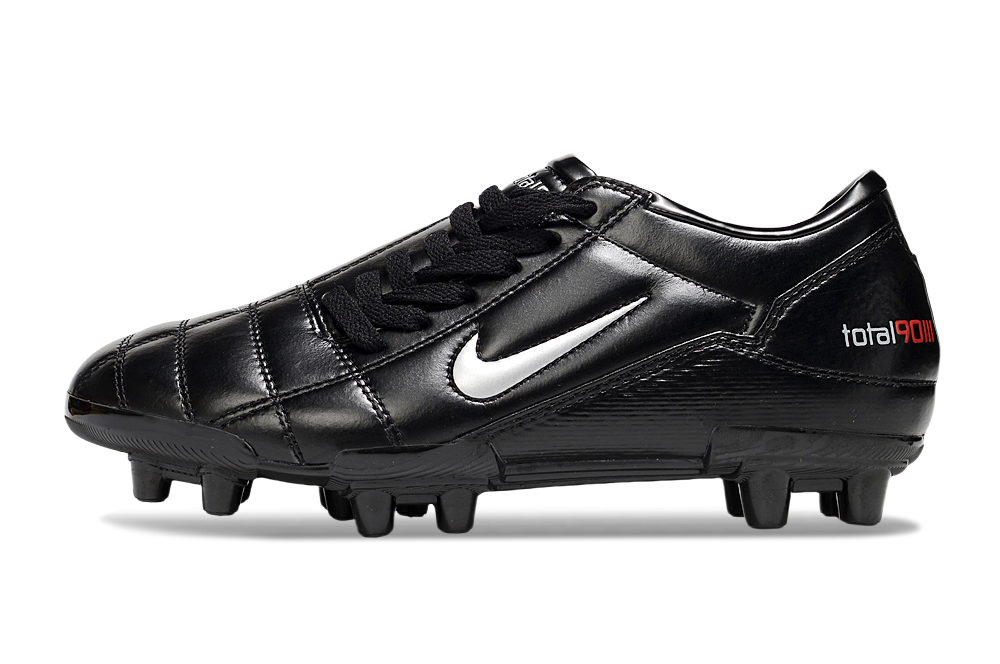 T90 Series Firm Ground FG Soccer Boots - Black/Metallic Silver