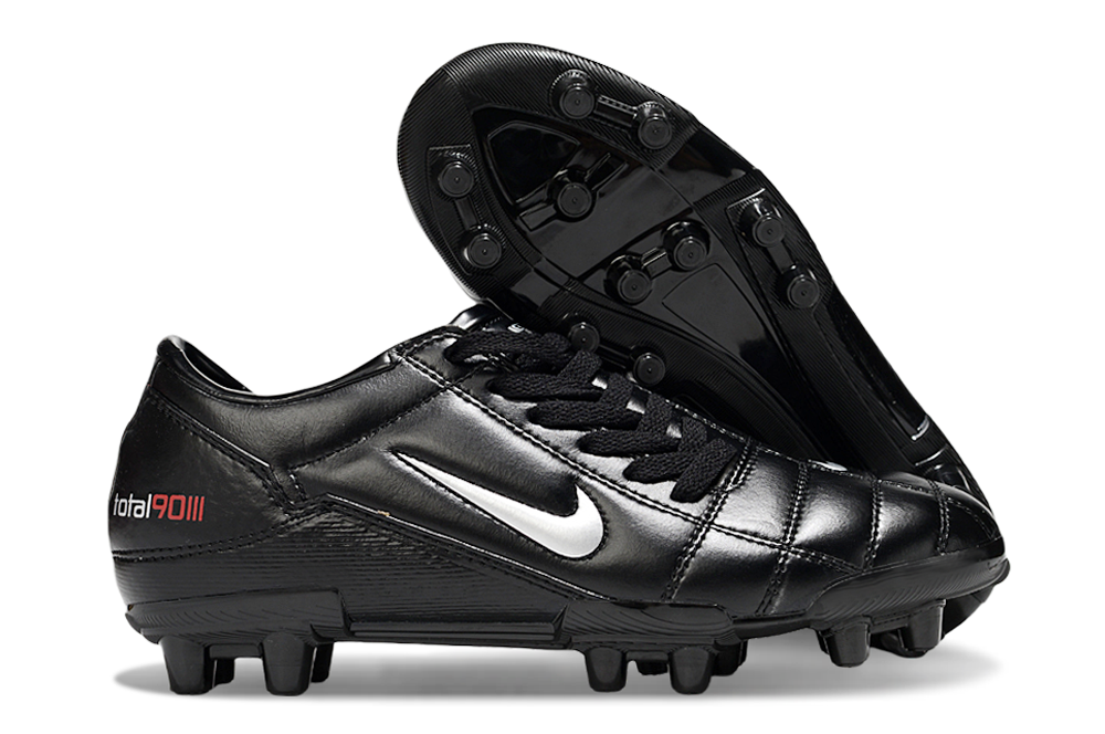 T90 Series Firm Ground FG Soccer Boots - Black/Metallic Silver