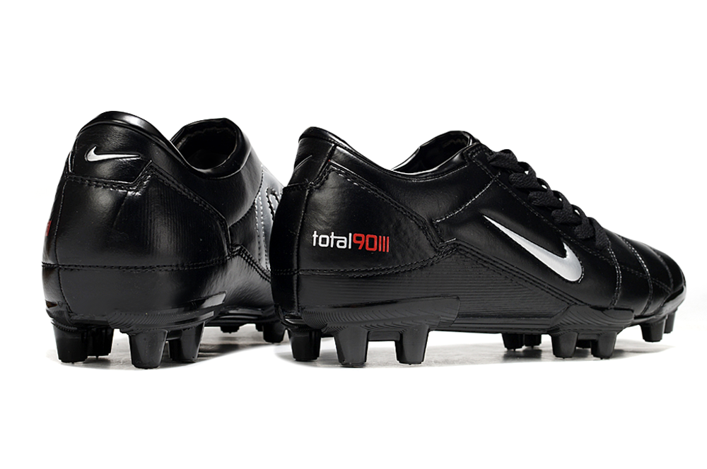 T90 Series Firm Ground FG Soccer Boots - Black/Metallic Silver