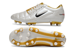 T90 Series Firm Ground FG Soccer Boots - Iconic White/Metallic Gold/Black