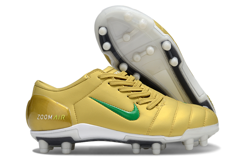 T90 Series Firm Ground FG Soccer Boots - Metallic Gold/Green/White
