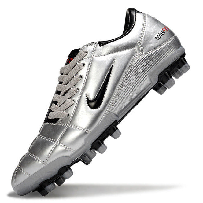 T90 Series Firm Ground FG Soccer Boots - Metallic Silver/Black/Gray