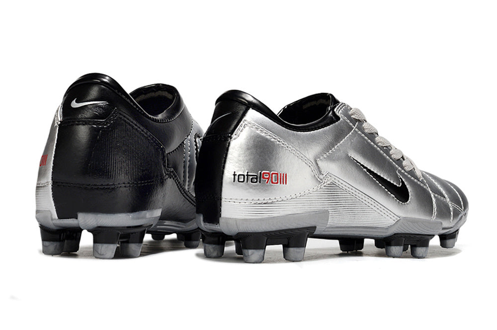 T90 Series Firm Ground FG Soccer Boots - Metallic Silver/Black/Gray