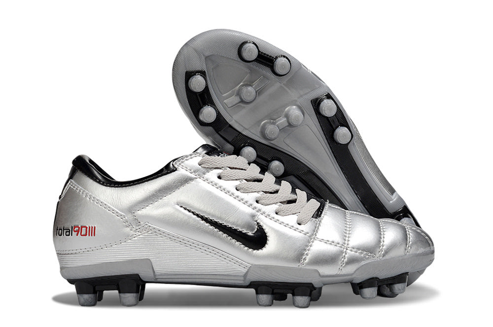 T90 Series Firm Ground FG Soccer Boots - Metallic Silver/Black/Gray