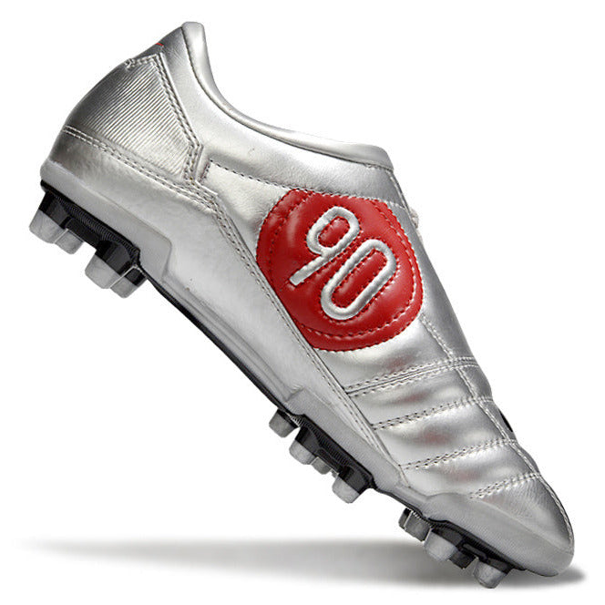T90 Series Firm Ground FG Soccer Boots - Metallic Silver/Black/Red