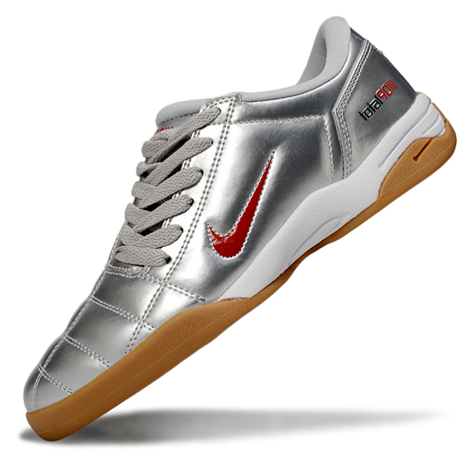 T90 Series Firm Ground FG Soccer Boots - Metallic Silver/Black/Red