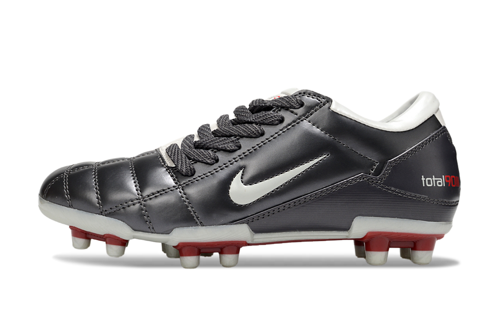 T90 Series Firm Ground FG Soccer Boots - Metallic Silver/Black/White/Red