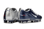 T90 Series Firm Ground FG Soccer Boots - Metallic Silver/Navy Blue/White