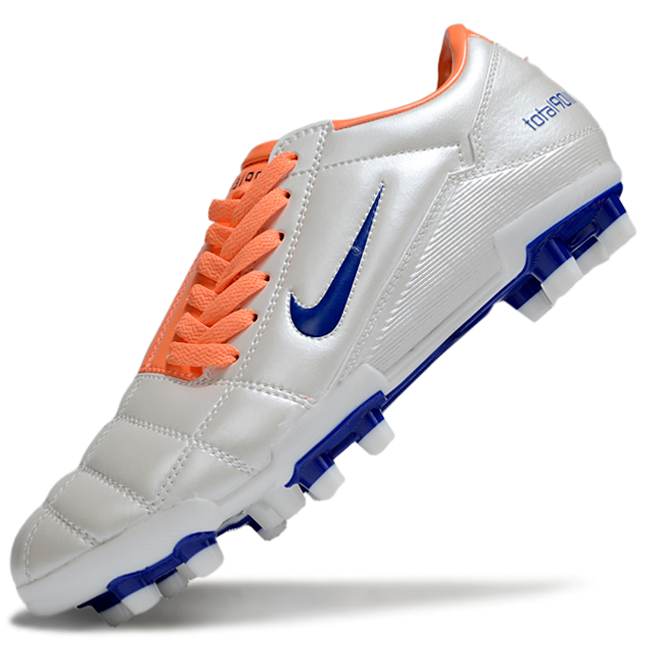 T90 Series Firm Ground FG Soccer Boots - Orange/Gray/Navy