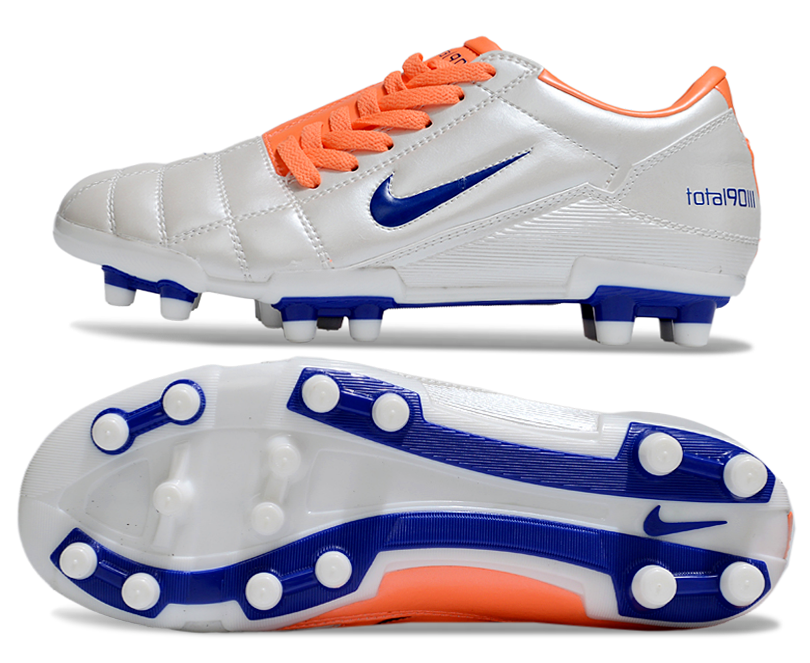 T90 Series Firm Ground FG Soccer Boots - Orange/Gray/Navy
