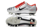 T90 Series Firm Ground FG Soccer Boots - Orange/Metallic Silver/Black