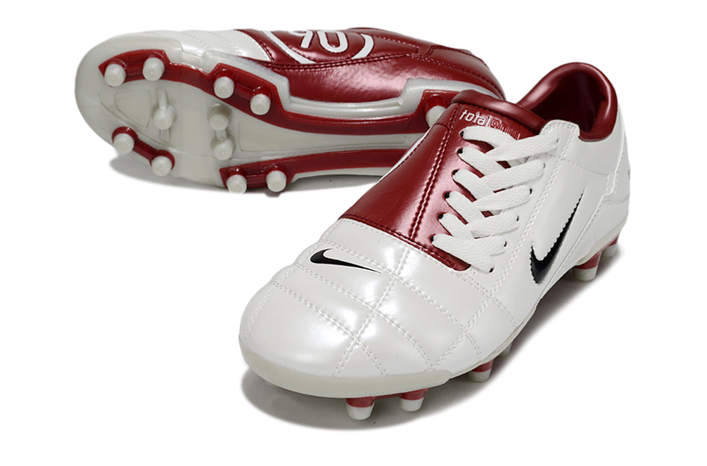 T90 Series Firm Ground FG Soccer Boots - Red/White/Black