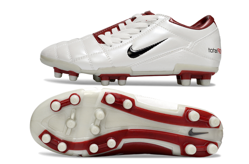 T90 Series Firm Ground FG Soccer Boots - Red/White/Black