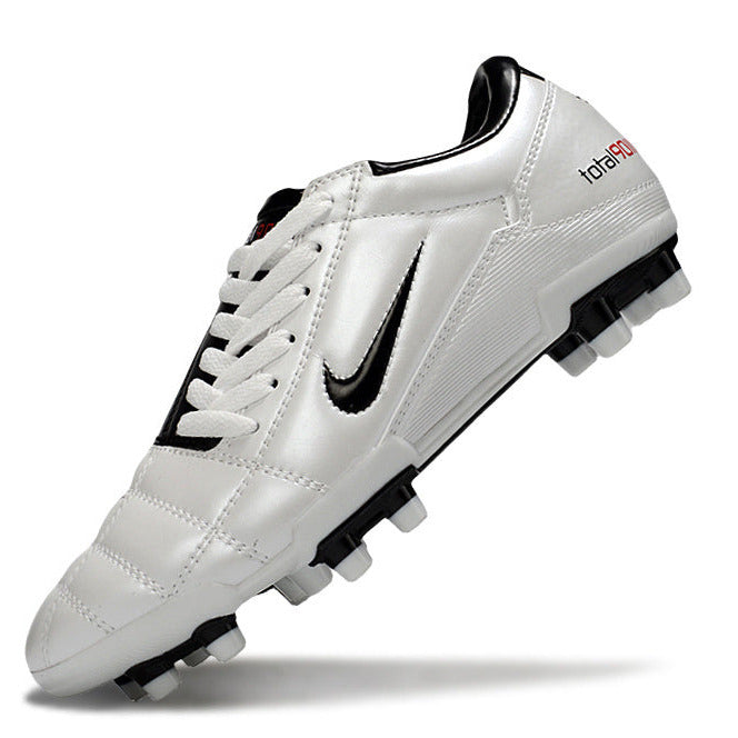 T90 Series Firm Ground FG Soccer Boots - White/Black