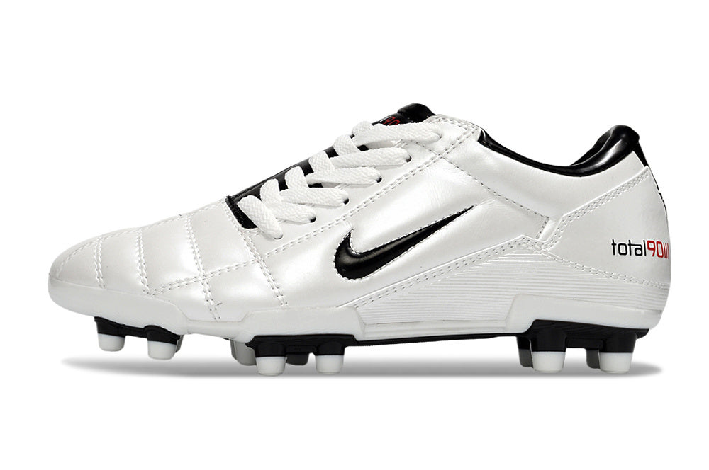 T90 Series Firm Ground FG Soccer Boots - White/Black