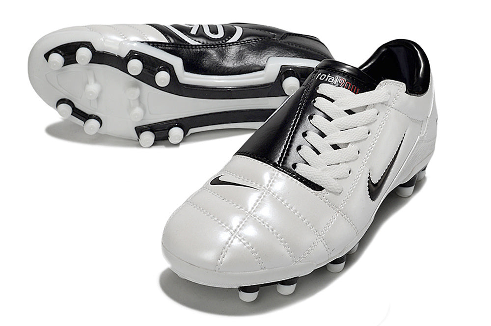 T90 Series Firm Ground FG Soccer Boots - White/Black