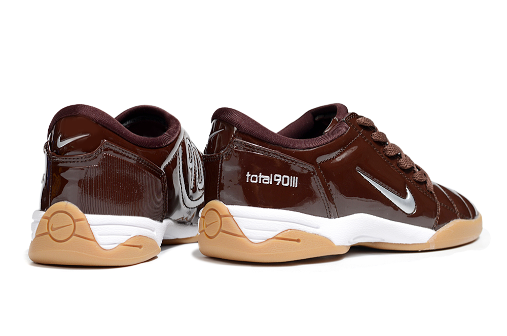 T90 Series IC Indoor Multi Ground MD Sole Soccer Shoes - Baroque Brown/Metallic Silver/White