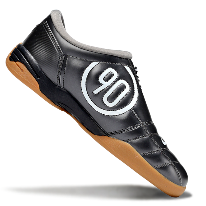 T90 Series IC Indoor Multi Ground MD Sole Soccer Shoes - Black/Coconut Milk/Brown