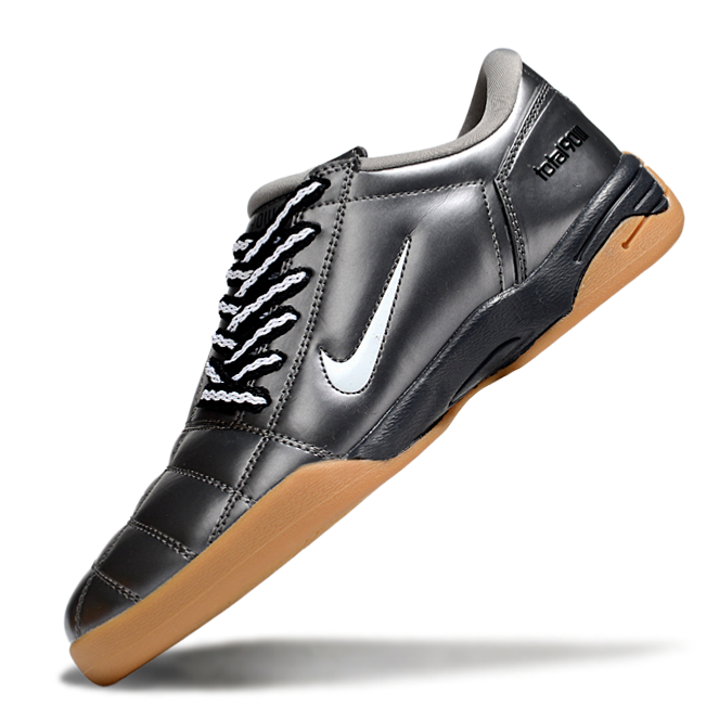 T90 Series IC Indoor Multi Ground MD Sole Soccer Shoes - Black/Coconut Milk/Brown