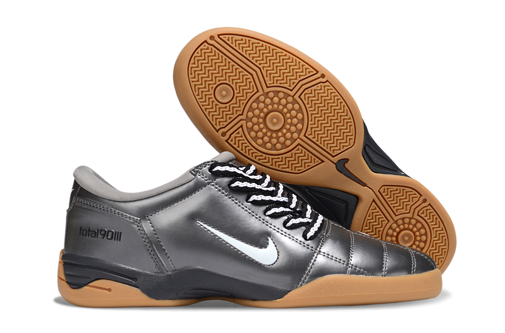 T90 Series IC Indoor Multi Ground MD Sole Soccer Shoes - Black/Coconut Milk/Brown