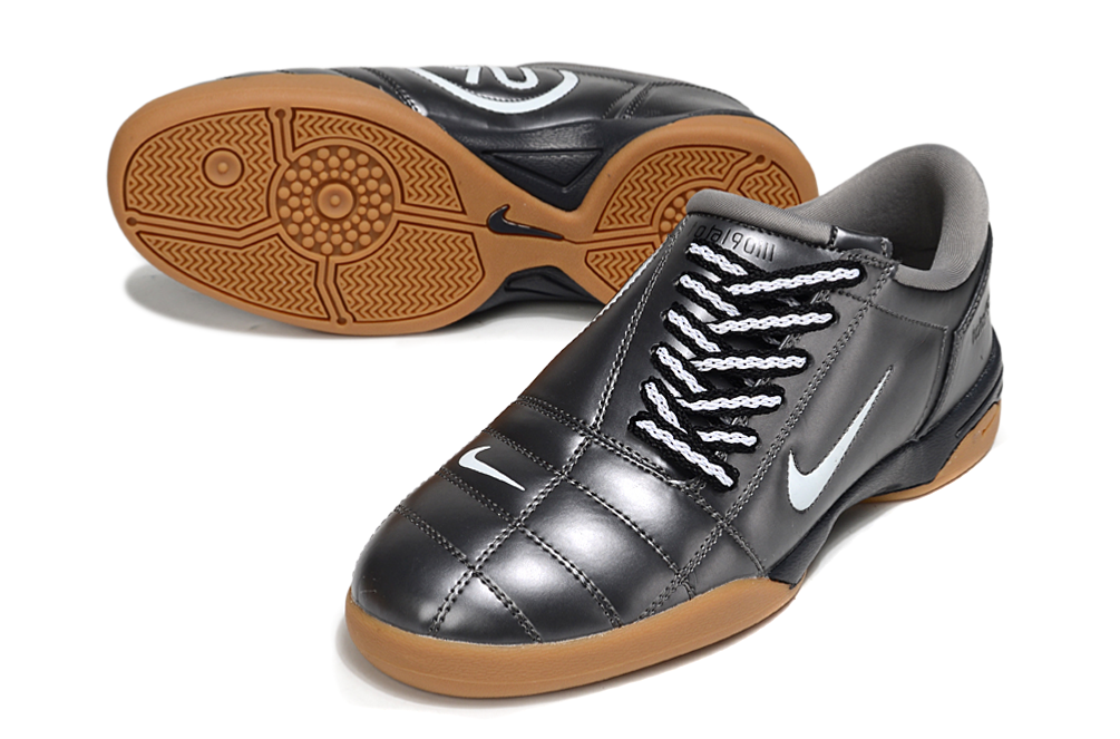 T90 Series IC Indoor Multi Ground MD Sole Soccer Shoes - Black/Coconut Milk/Brown