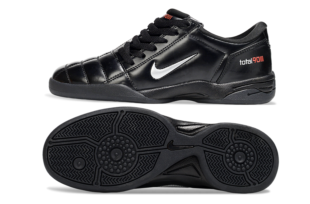 T90 Series IC Indoor Multi Ground MD Sole Soccer Shoes - Black/Metallic Silver