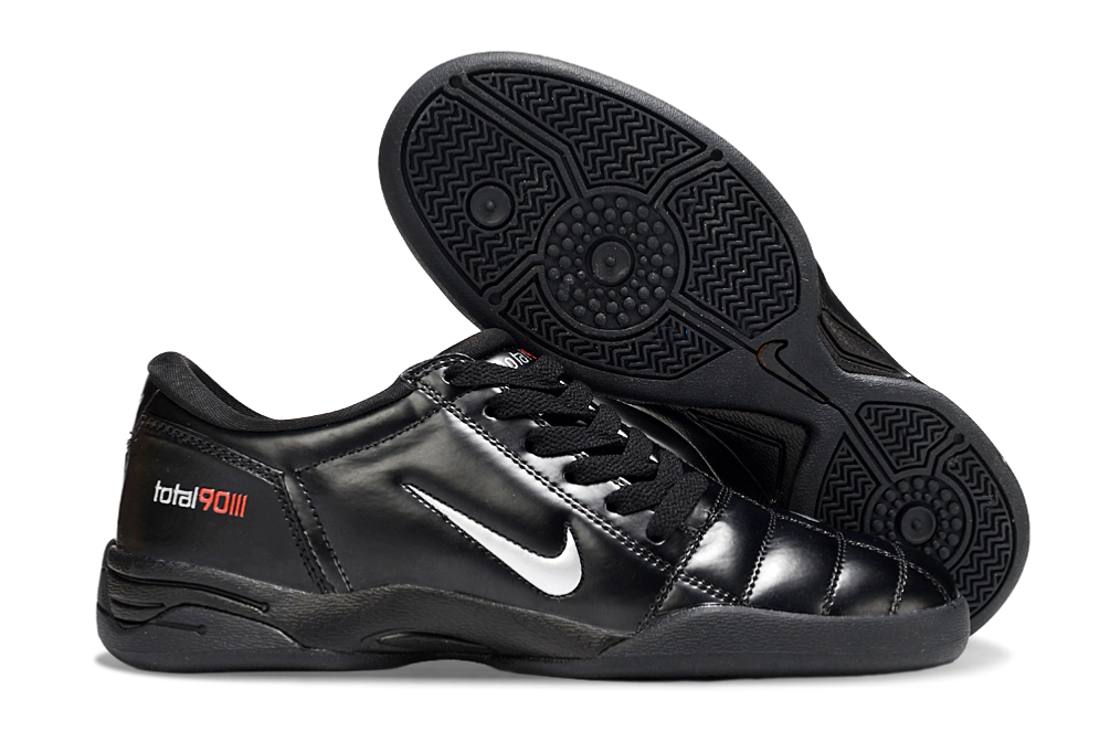 T90 Series IC Indoor Multi Ground MD Sole Soccer Shoes - Black/Metallic Silver