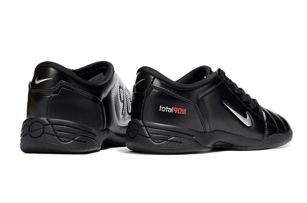 T90 Series IC Indoor Multi Ground MD Sole Soccer Shoes - Black/Metallic Silver/Black