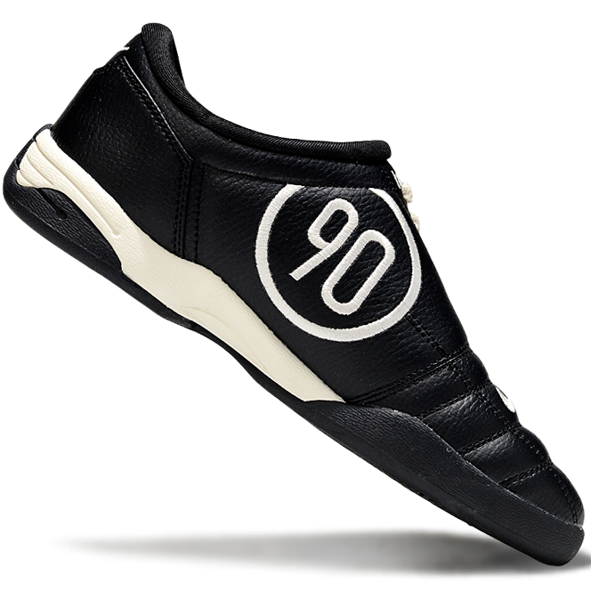 T90 Series IC Indoor Multi Ground MD Sole Soccer Shoes - Black/Pale Ivory